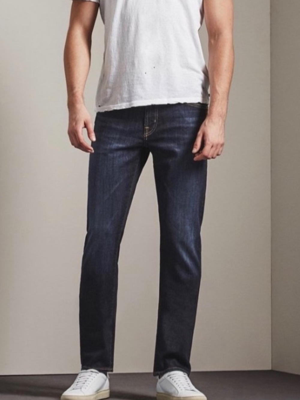 AG Adriano Goldschmied The Graduate Tailored Leg Dark Blue Jack Wash Sz 34x32